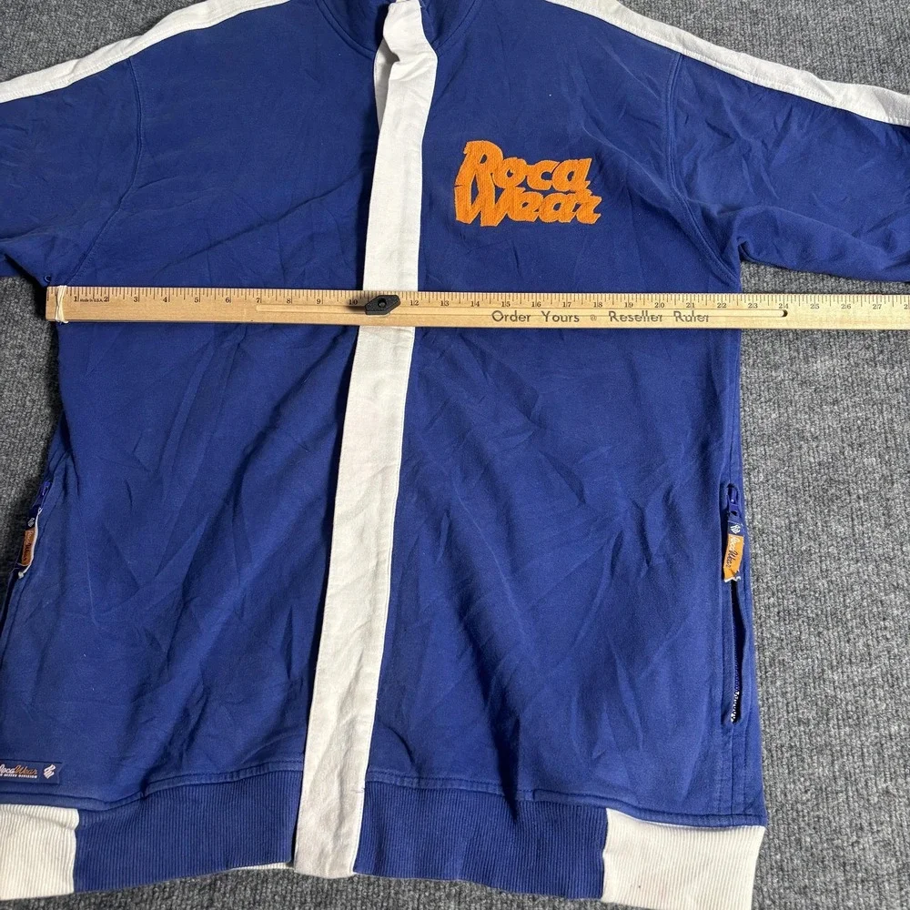 Vintage Rocawear Jacket Mens Large Blue RW Active Short‎ Sleeve Graphic 2000s